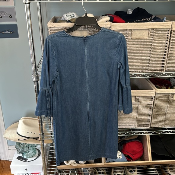 ANN TAYLOR JEAN DRESS PETITE OP - Picture 3 of 4